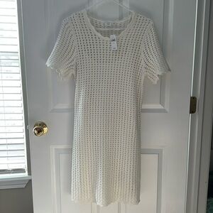 NWT- Gap white crochet dress.